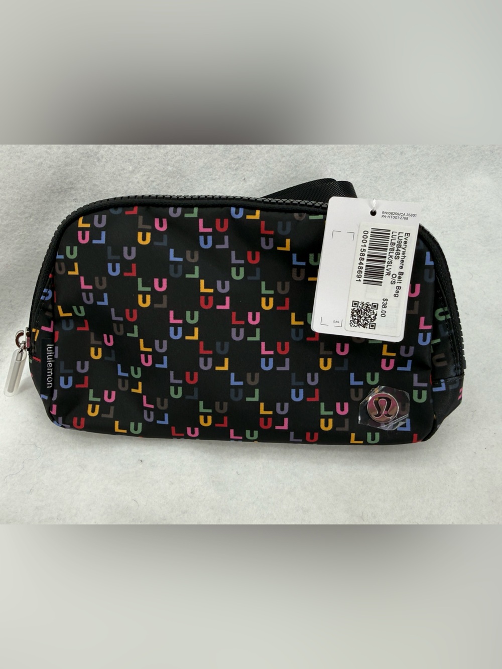 NWT lululemon Everywhere Belt Bag 1L RARE Wordmark LULU Multi Black Logo Print